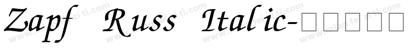 Zapf Russ Italic字体转换